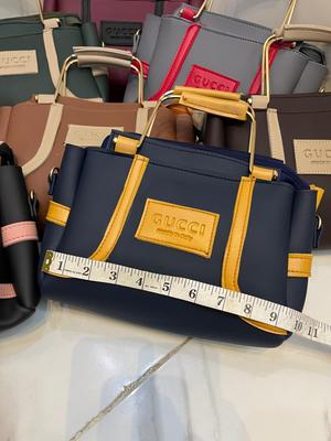 Trendy Girl's Hand Bag Set-2 Pcs Rexine Plain Design