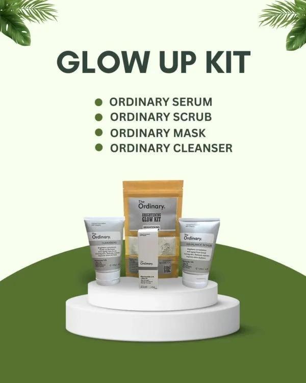 4 in 1 Skincare Bundle-Cleanser,Scrub,Powder Mask &amp Serum (4Pcs)