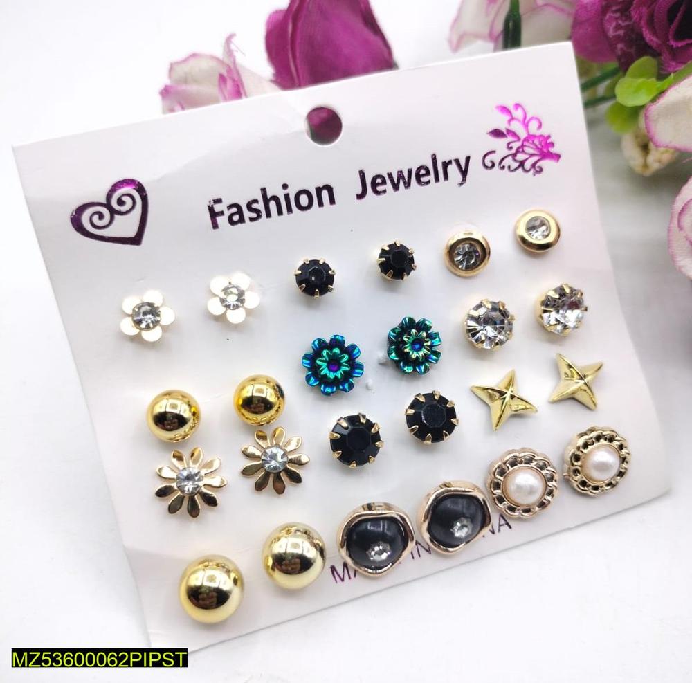 Trendy Artificial Stones Ear Studs