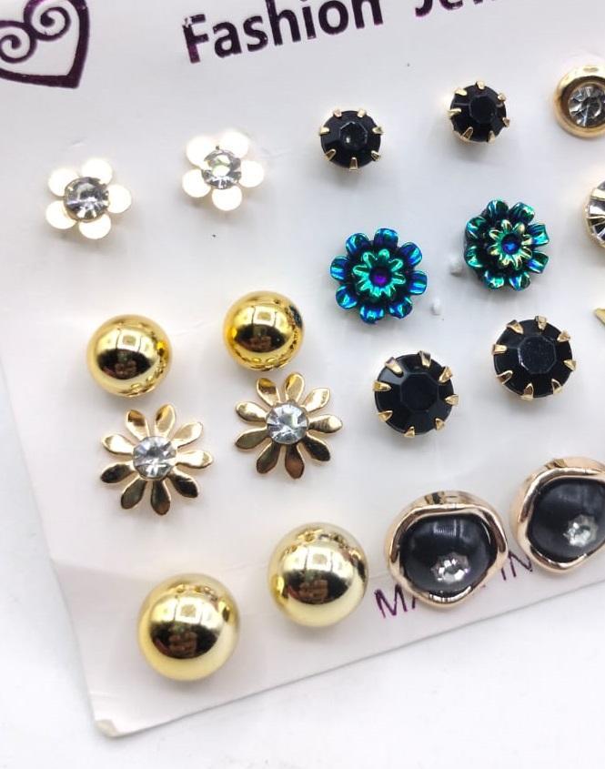Trendy Artificial Stones Ear Studs